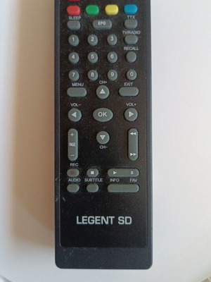 Legent SD TV decoder used with remote and scart cable