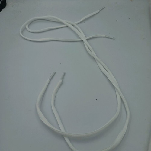 White shoelaces pair 0.81 cm