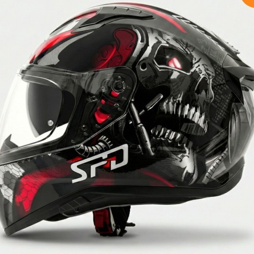 SPD 506 Terminator Full-Face Helmet new with internal visor