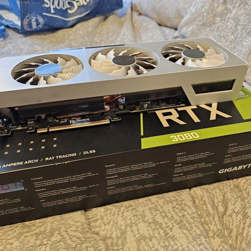 Gigabyte RTX 3080 Vision OC 10GB graphics card, original box, repasted