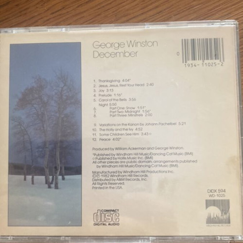 George Winston December CD used