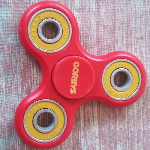Fidget Spinner Anti Stress toy used, red, GORBYS