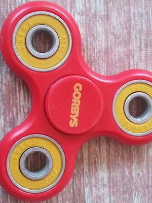Fidget Spinner Anti Stress toy used, red, GORBYS
