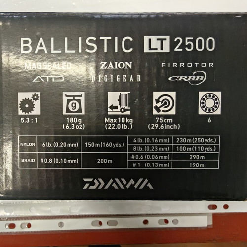 Daiwa Ballistic LT 2500 fishing reel new
