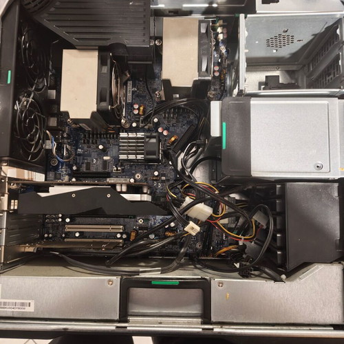 HP Z600 workstation with 2x Xeon 8-core 16 threads, 24GB RAM, 250GB SSD used