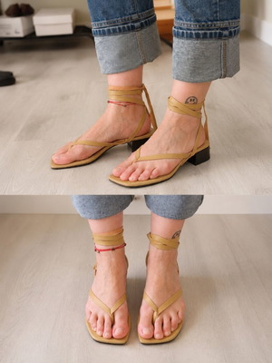 Zara leather sandals new, size 36-37, beige