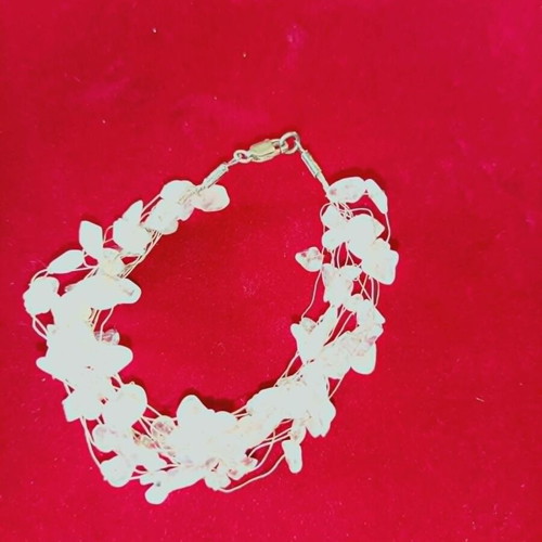Bracelet with white stones and silver, Apefthon