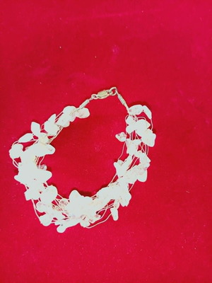 Bracelet with white stones and silver, Apefthon
