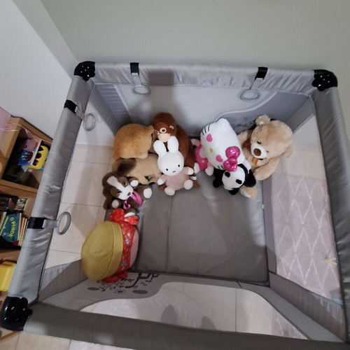 Baby Park Fillikid Playpen Art.4008-17 Giraffe Lightgrey like new