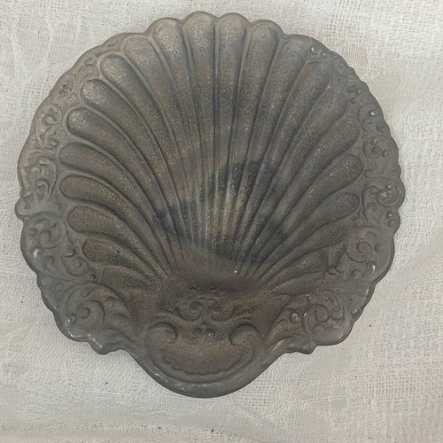 Silver decorative old seashell used