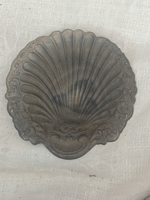 Silver decorative old seashell used