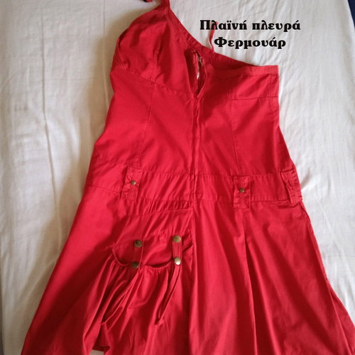 Vintage red halter mini dress Just In size M like new
