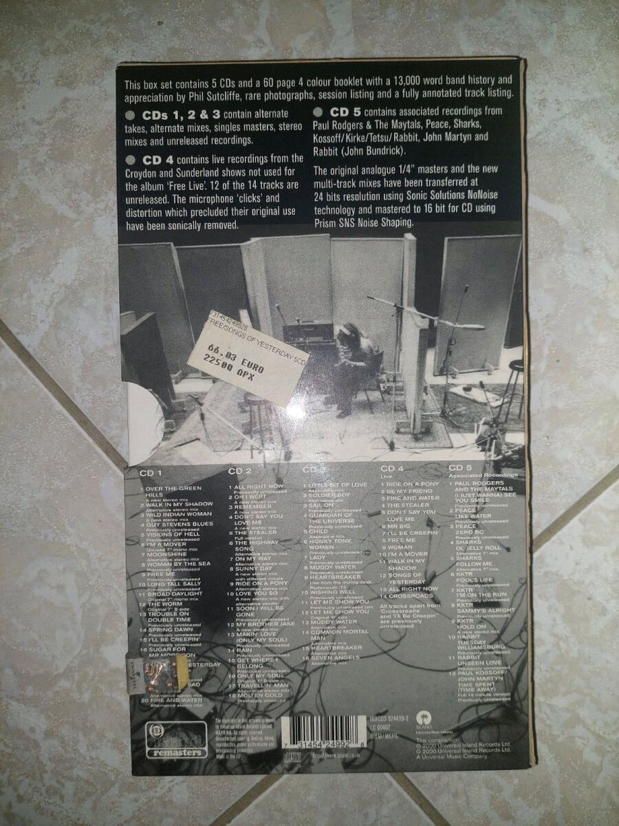 Free Songs of Yesterday box set 5 CD new - € 100,00 - Vendora.cy