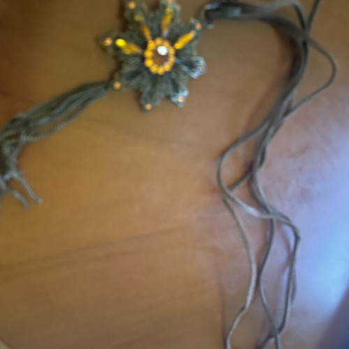 Long necklace like new, about 35 cm length, silver color