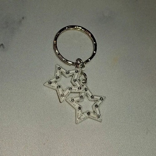 Handmade magic keychain white and silver new