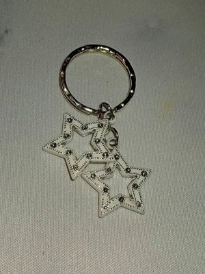 Handmade magic keychain white and silver new