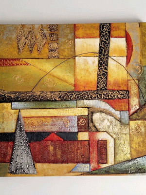 Πίνακας σε καμβά πρωτότυπος μοντέρνος 79εκ x 79εκ σαν καινούργιος