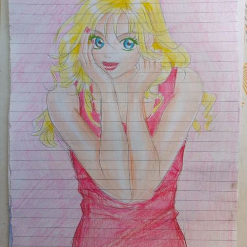 Anime manga drawings like new, set of 5