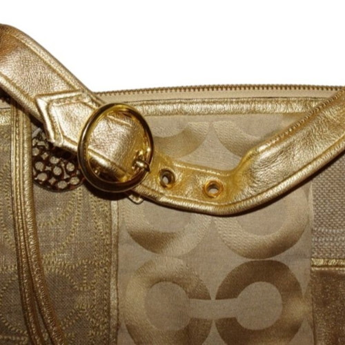 Coach Signature Patchwork Hobo Bag like new, gold tone