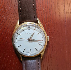 ZENITH Sporto STEEL BACK BEZEL GOLD FILLED SWISS MADE 35mm  18 JEWELS