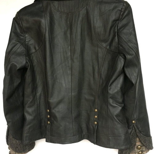 Vintage leather jacket Milestone like new, size 38, brown and beige