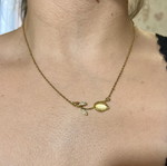 Rose necklace gold color like new