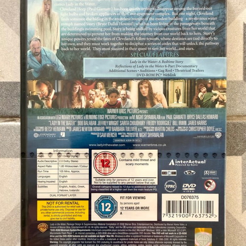Lady in the Water DVD, romantic fantasy film