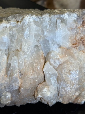 Crystals in natural rock calcite-gypsum new 24x22x14