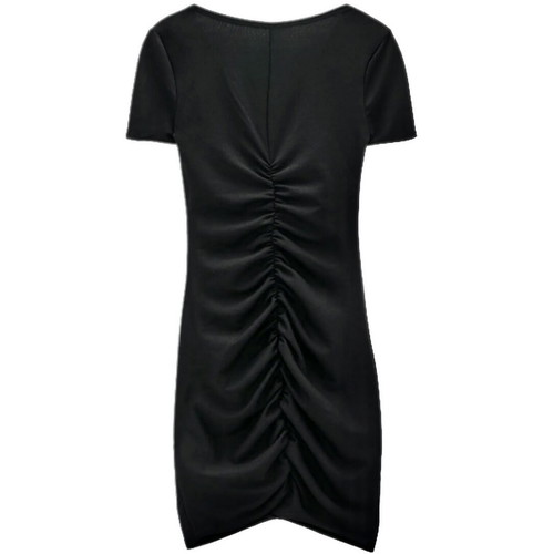 Black mini dress Zara like new, size M, elastic