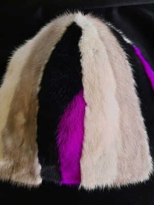 Mink hat S-M new, diameter 58-59 cm