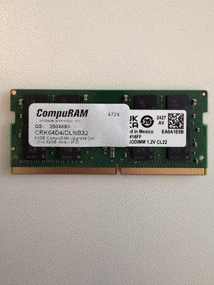 CompuRAM 32GB DDR4 3200MHz SO-DIMM RAM για λάπτοπ