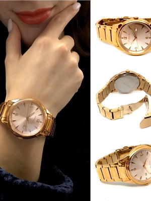 VOGUE ρολόι quartz καινούργιο με ζαφείρι και Αυστριακούς κρυστάλλους