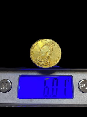 Victorian Lira 1887 replica new, 22-carat gold plating