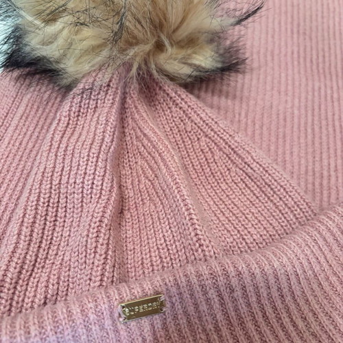 Superdry pink hat and scarf set like new