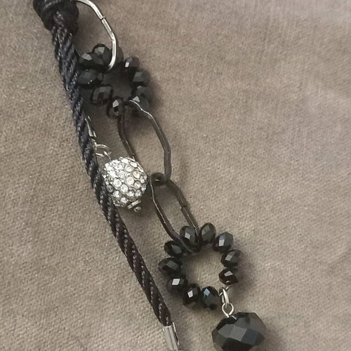 Angelo Barreta handmade necklace like new, black