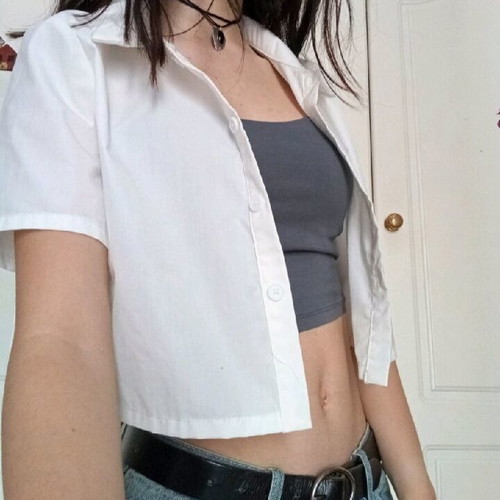 White t-shirt used, size S, with small stain