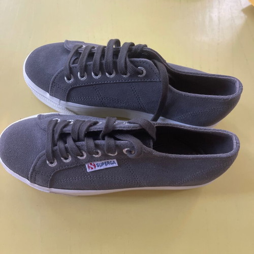 Superga Suede new grey shoes size 38