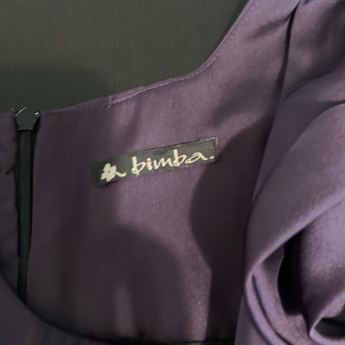 Bimba dress size L like new, purple, 50% silk