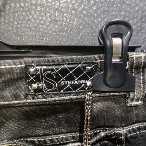 Stefanel Y2K Capri Studded Jeans like new, dark gray