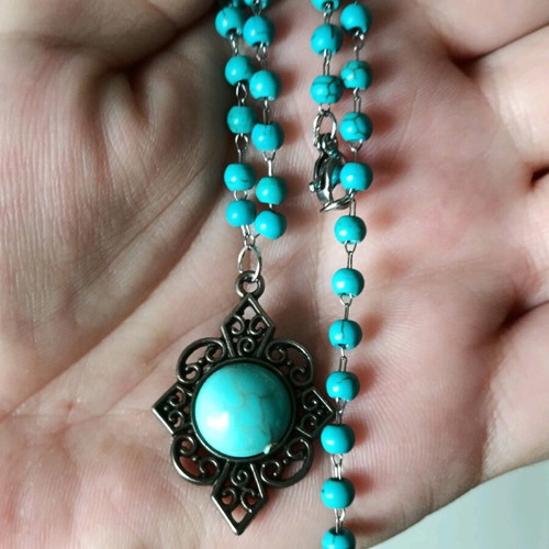 Vintage women's necklace with extension handmade jewelry new