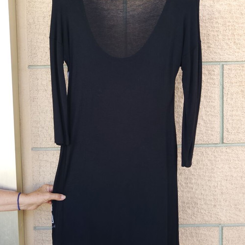 Long-sleeve dress M, black and grey