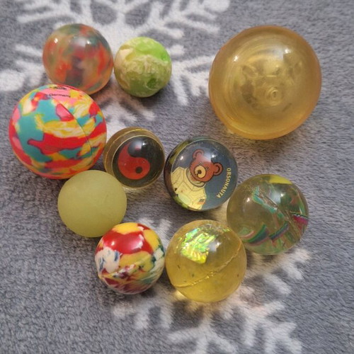 Bouncy balls like new, set of 10 pieces