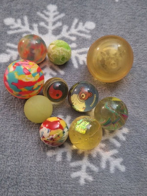 Bouncy balls like new, set of 10 pieces
