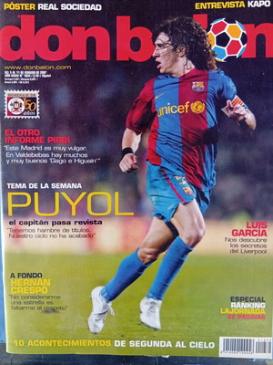 Don Balon τεύχος 5-11/2/2007 σαν καινούργιο με αφίσα Real Sociedad