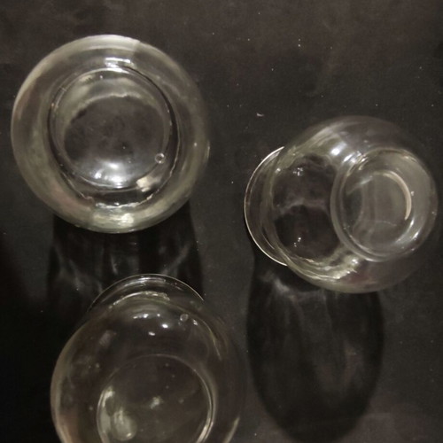 Glass cupping set of 5 different sizes like new