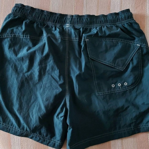 Adidas men's swim shorts used, green, size M, stain on front