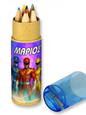 Power Rangers Colored Pencils 10pcs new with name