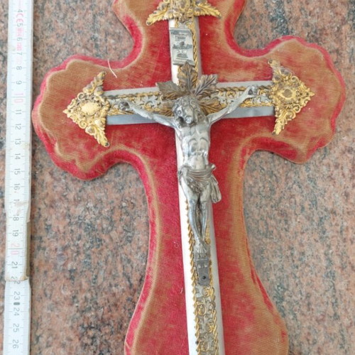 Old crucifix with decorative mount