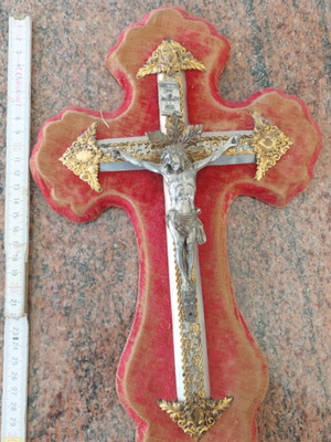 Old crucifix with decorative mount