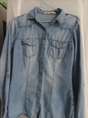 Denim shirt Stradivarius like new, blue, size S